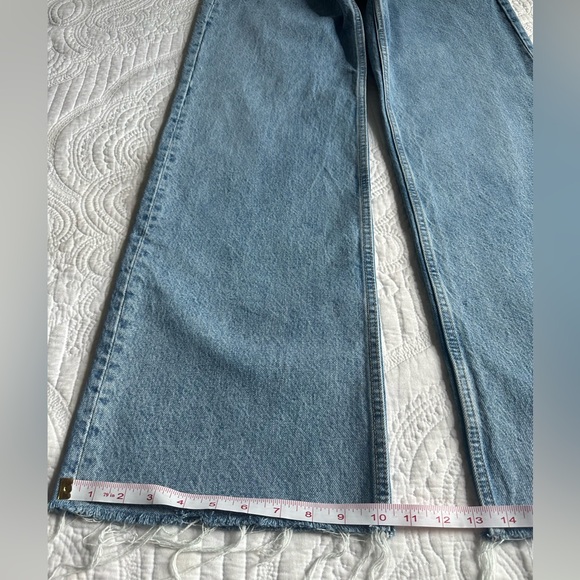 ZARA HIGH RISE WIDE LEG JEANS.Size 10. TALL. - Picture 11 of 14